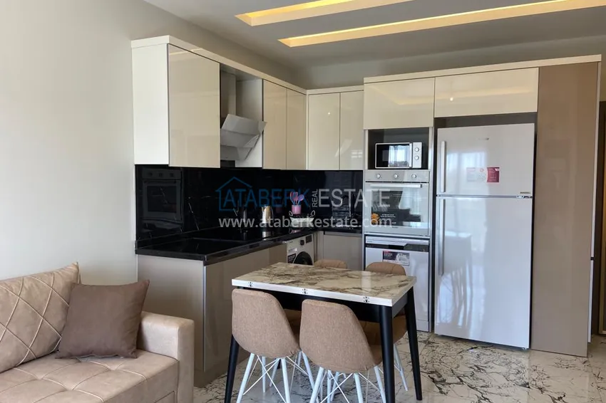 Purchase  1+1 apartment for sale in Alanya, Oba district — furnished and seaview, boutique complex 3 