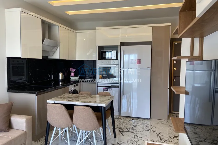 Purchase  1+1 apartment for sale in Alanya, Oba district — furnished and seaview, boutique complex 4 