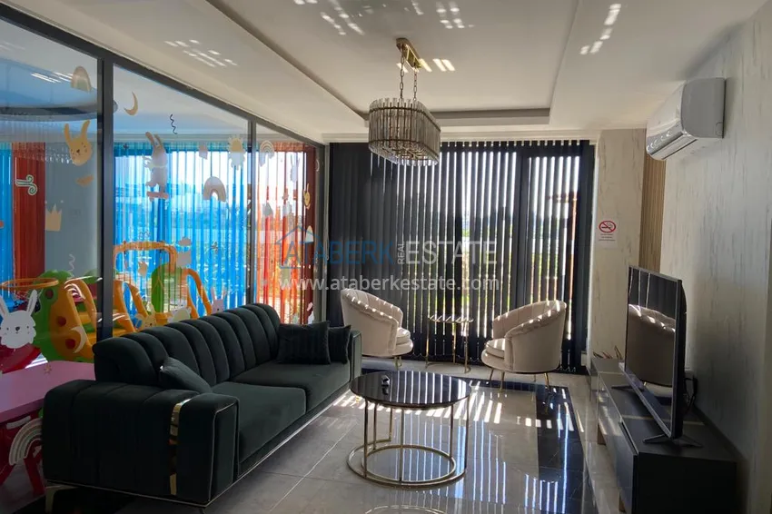 1+1 apartment for sale in Alanya, Oba district — furnished and seaview, boutique complex 6 