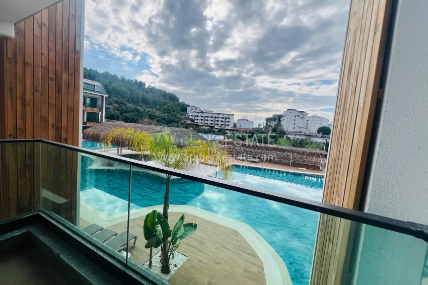 Purchase 2+1 duplex apartment in Konakli - with a pool terrace in an elite residence 11