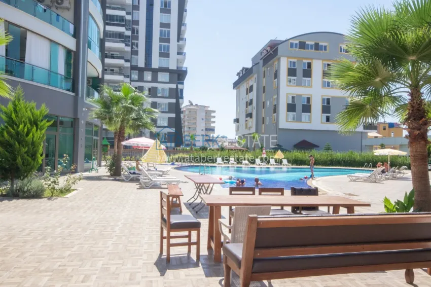 Turnkey 1+1 75 m² apartment with sea view in Mahmutlar 7 