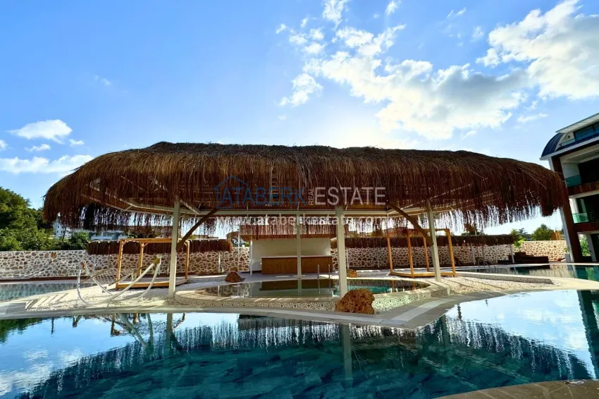 2+1 duplex apartment in Konakli - with a pool terrace in an elite residence 7