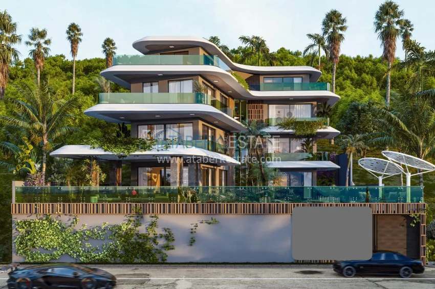 Luxury private mansion in Alanya, Kargicak — real estate for citizenship 1 