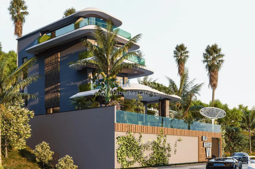 Luxury private mansion in Alanya, Kargicak — real estate for citizenship 7 