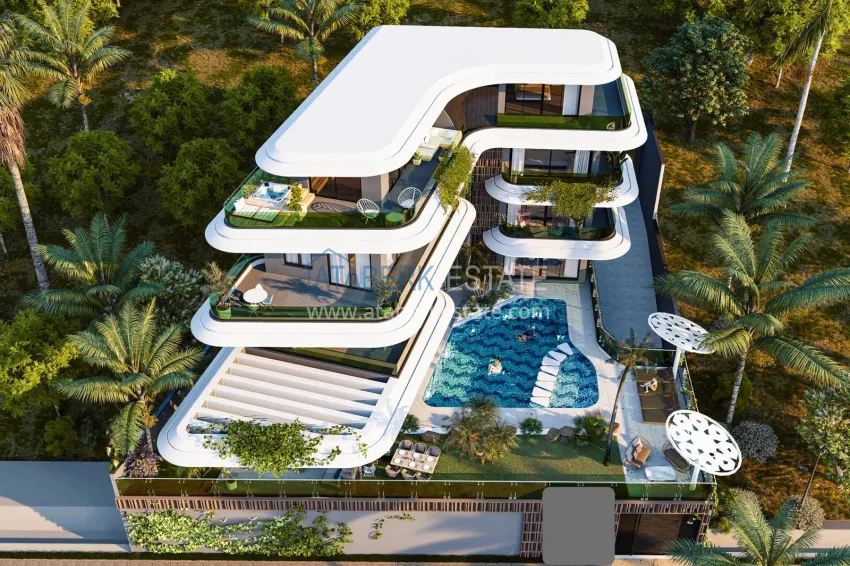Luxury private mansion in Alanya, Kargicak — real estate for citizenship 8 