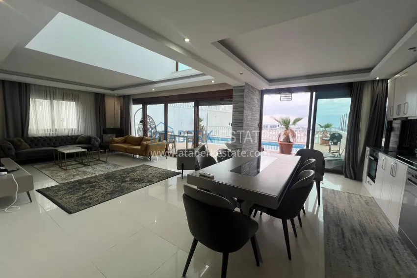 Purchase 3+1 villa in Kargicak with private pool, furniture and panoramic views 3 