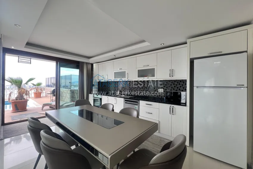 Purchase 3+1 villa in Kargicak with private pool, furniture and panoramic views 4 