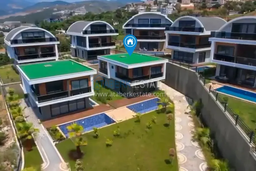 Elite 3+1 villa in Kargicak — two-level furnished in a cottage complex 1 