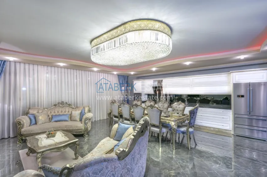 Purchase Elite 3+1 penthouse in Oba - a two-level apartment with a luxurious interior 1 