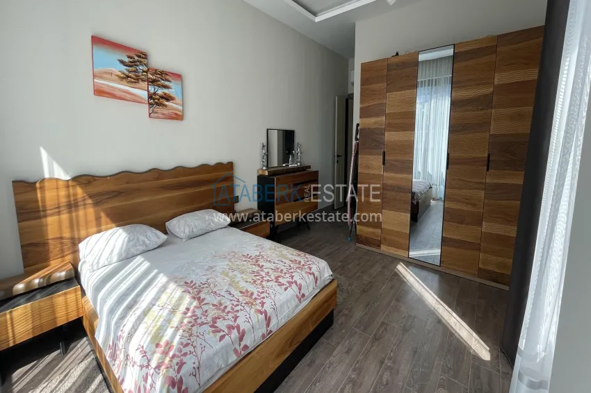 Purchase Elite 3+1 villa in Kargicak — two-level furnished in a cottage complex 11 