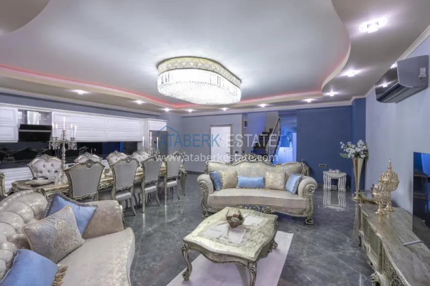 Purchase Elite 3+1 penthouse in Oba - a two-level apartment with a luxurious interior 2 
