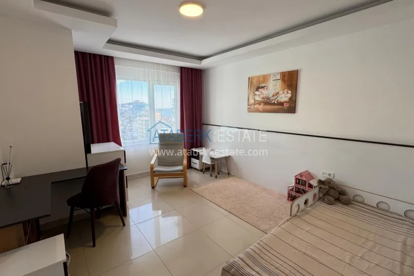 Purchase Furnished penthouse with views in a complex on the main street of Mahmutlar district 5 