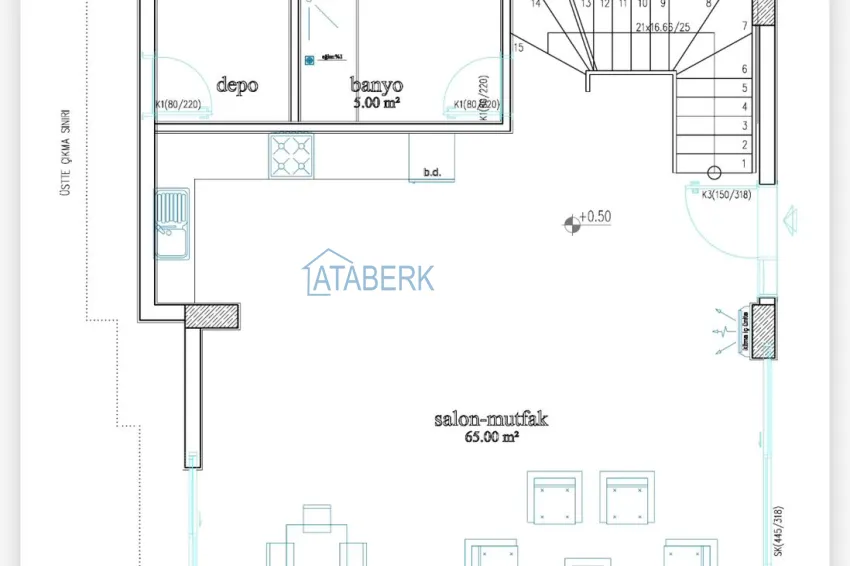 Buy cheap Elite 3+1 villa in Kargicak — two-level furnished in a cottage complex 1 