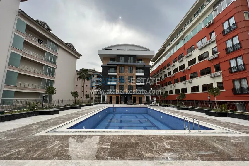 1+1 apartment with sea view in a complex on the beachfront in the Oba area 5 