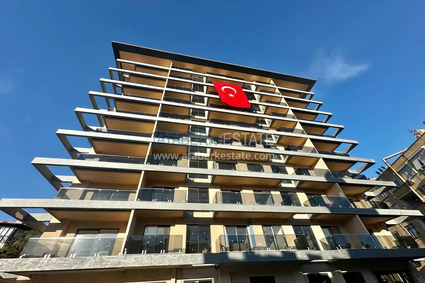 2+1 duplex in Alanya, Tosmur is suitable for a residence permit - with sea view, 200 m to the beach 1 