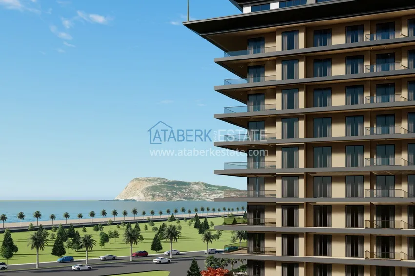 2+1 duplex in Alanya, Tosmur is suitable for a residence permit - with sea view, 200 m to the beach 4 
