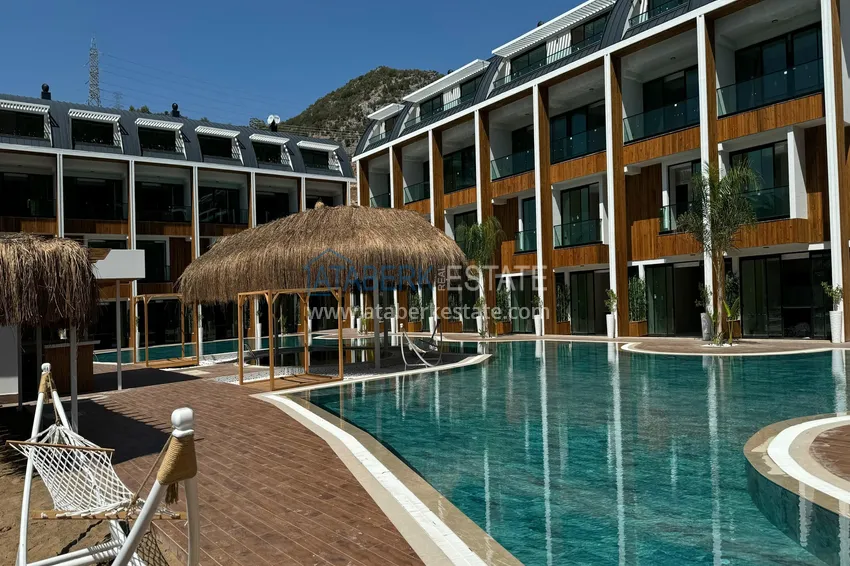 Garden duplex with furniture for rent in Alanya, Konakli district C3 5