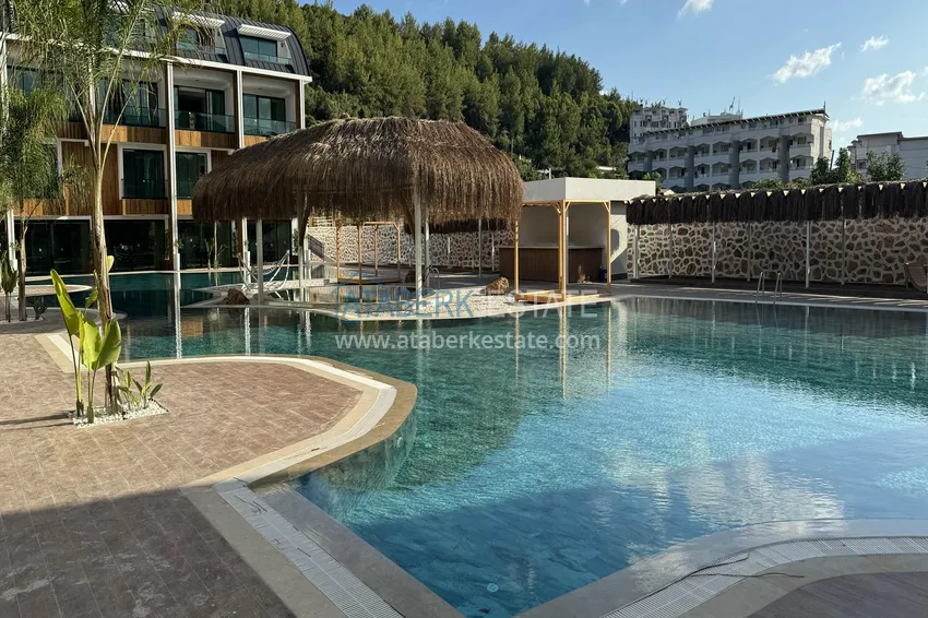 Garden duplex with furniture for rent in Alanya, Konakli district C3 6