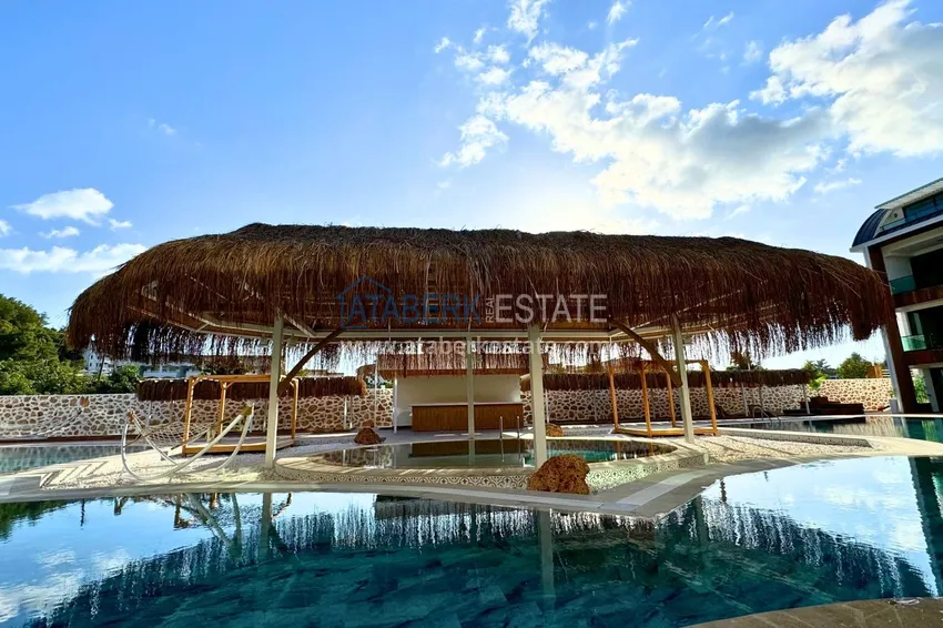 Two-storey apartment for rent in Konakli - furnished and with direct access to the A2 pool area 7 