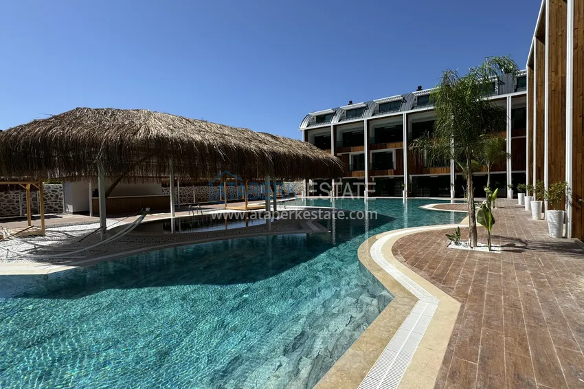 Two-storey apartment for rent in Konakli - furnished and with direct access to the A2 pool area 8 