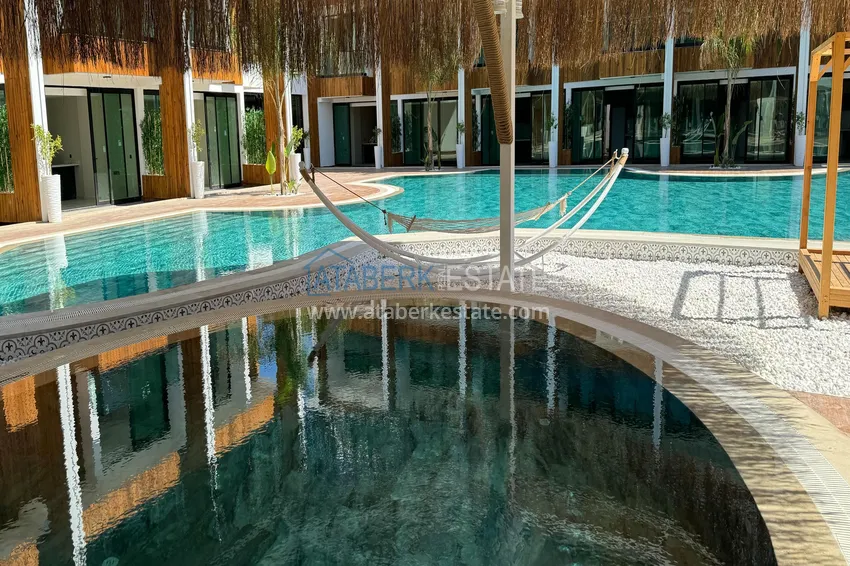 Two-storey apartment for rent in Konakli - furnished and with direct access to the A2 pool area 9 