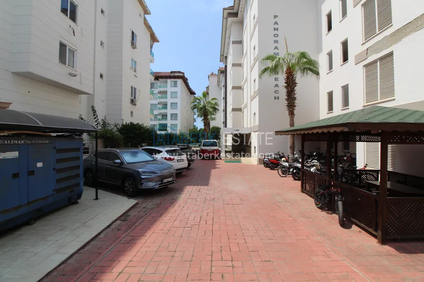 2+1 apartment on the first line in Kestel - garden duplex with furniture  13 