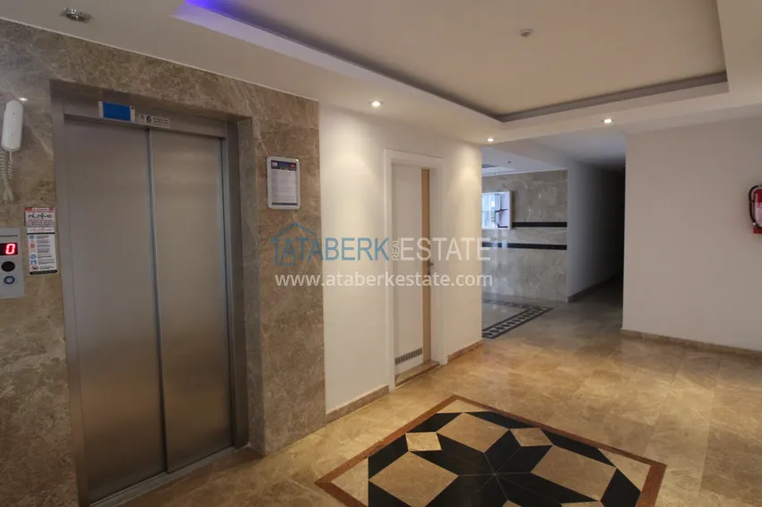 2+1 apartment on the first line in Kestel - garden duplex with furniture  15 