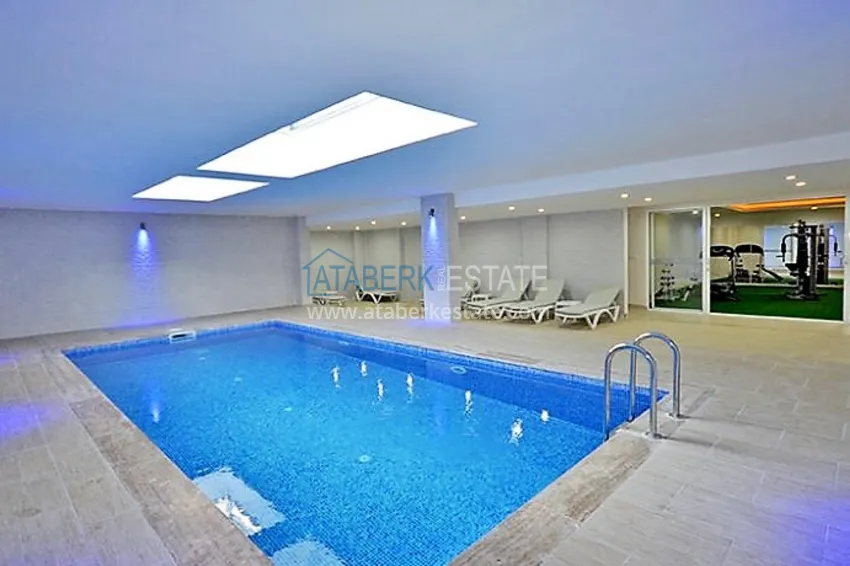 2+1 apartment on the first line in Kestel - garden duplex with furniture  17 