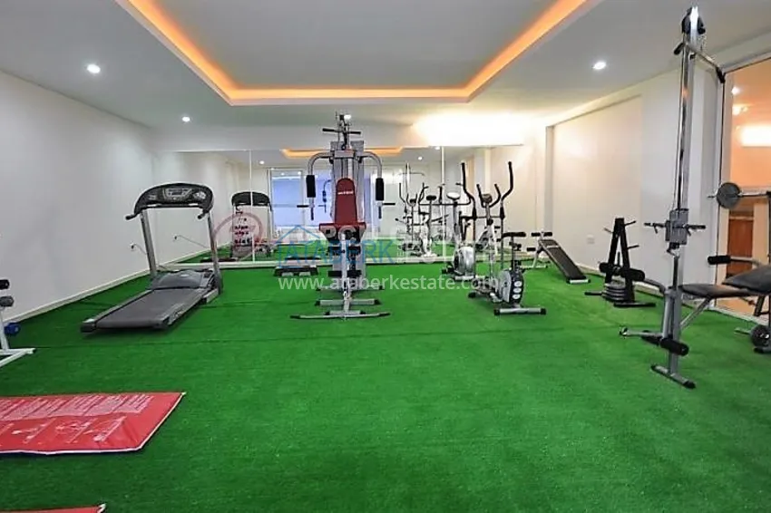 2+1 apartment on the first line in Kestel - garden duplex with furniture  18 