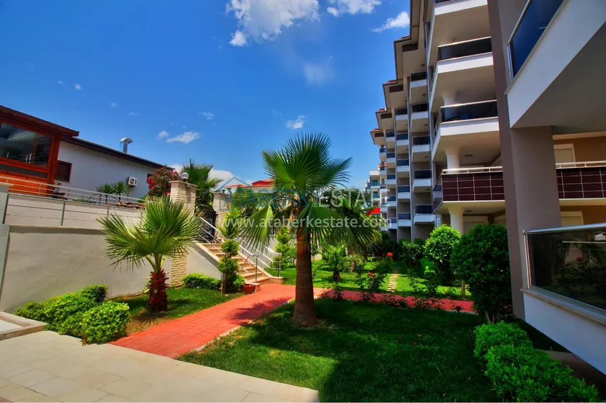 2+1 apartment on the first line in Kestel - garden duplex with furniture  7 