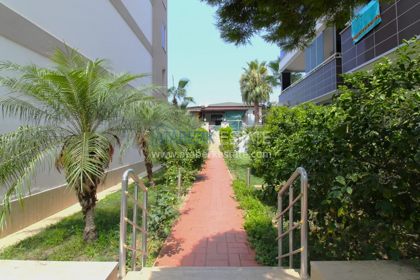 2+1 apartment on the first line in Kestel - garden duplex with furniture  8 