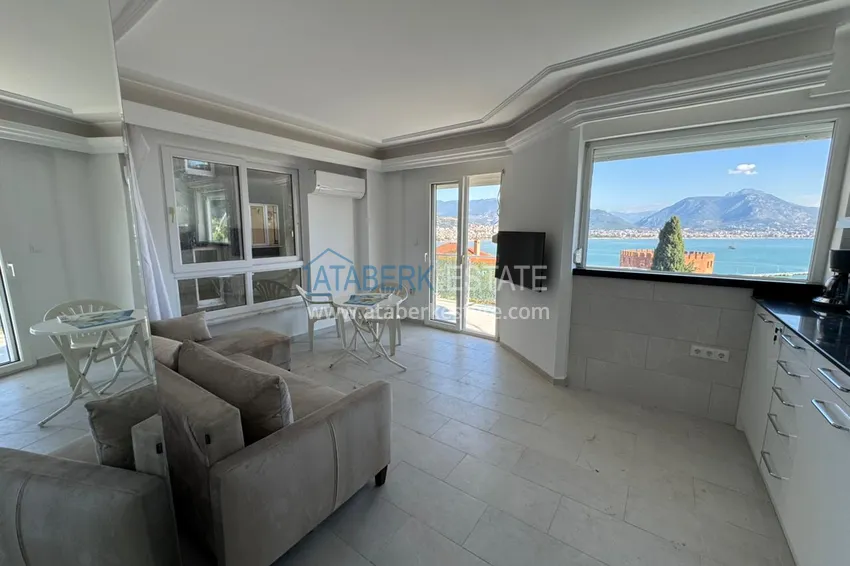 Purchase 1+1 apartment in the center of Alanya, Kale Peninsula - furnished and with panoramic sea views 7 