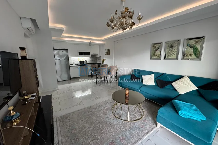 Purchase One bedroom apartment 83 m2 with furniture and a glazed balcony in the center of Mahmutlar - directly from the owner 10 