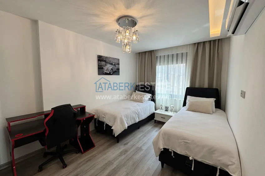 Purchase  3+1 apartment in the center of Alanya, Keykubat beach area — single-level with furniture  12 