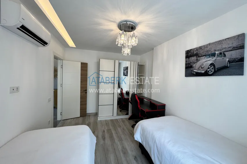 Purchase  3+1 apartment in the center of Alanya, Keykubat beach area — single-level with furniture  13 