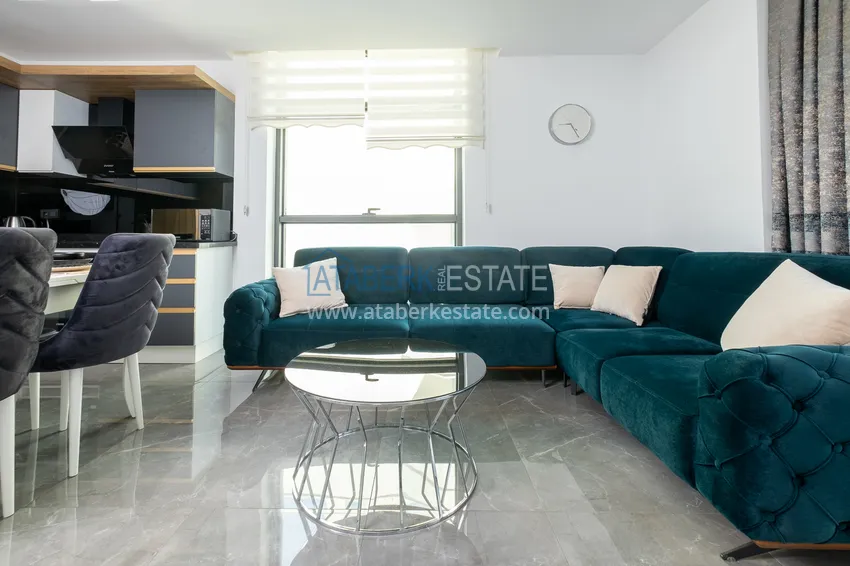 Purchase  3+1 apartment in the center of Alanya, Keykubat beach area — single-level with furniture  5 