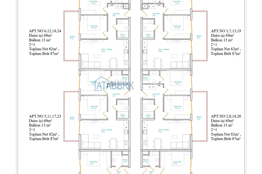 Buy cheap A new project from a developer in the center of Alanya, Cleopatra district - 175 meters 3 