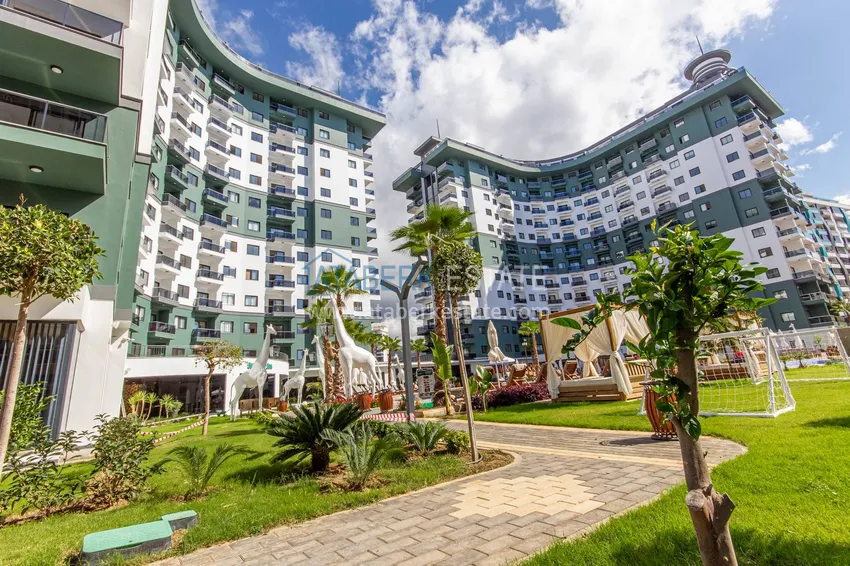 2+1 apartment with designer furniture in Mahmutlar - resort complex, 550 m from the sea 11 