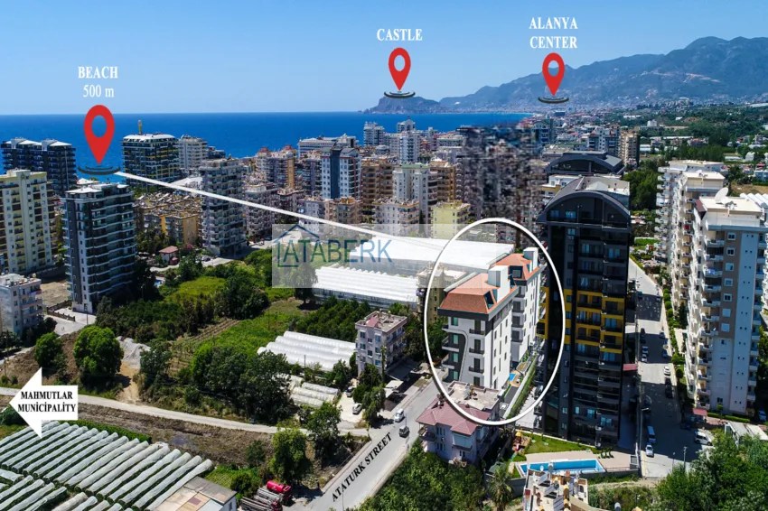 2+1 duplex in Mahmutlar - furnished and with sea view  2 