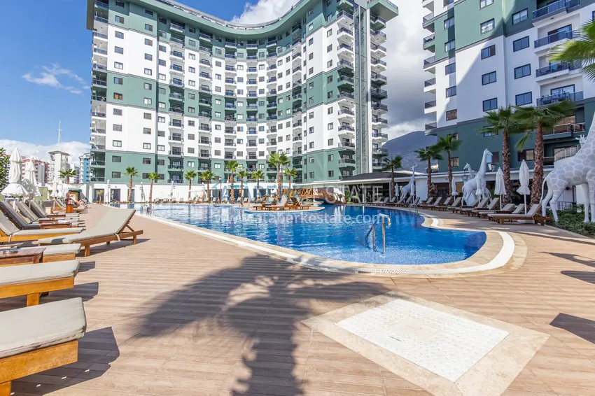 2+1 apartment with designer furniture in Mahmutlar - resort complex, 550 m from the sea 16 