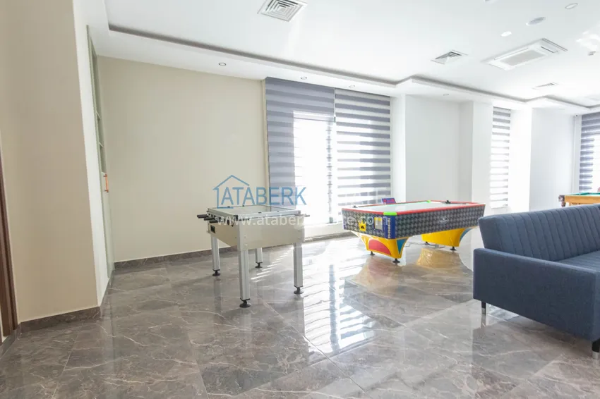 2+1 apartment with designer furniture in Mahmutlar - resort complex, 550 m from the sea 40 