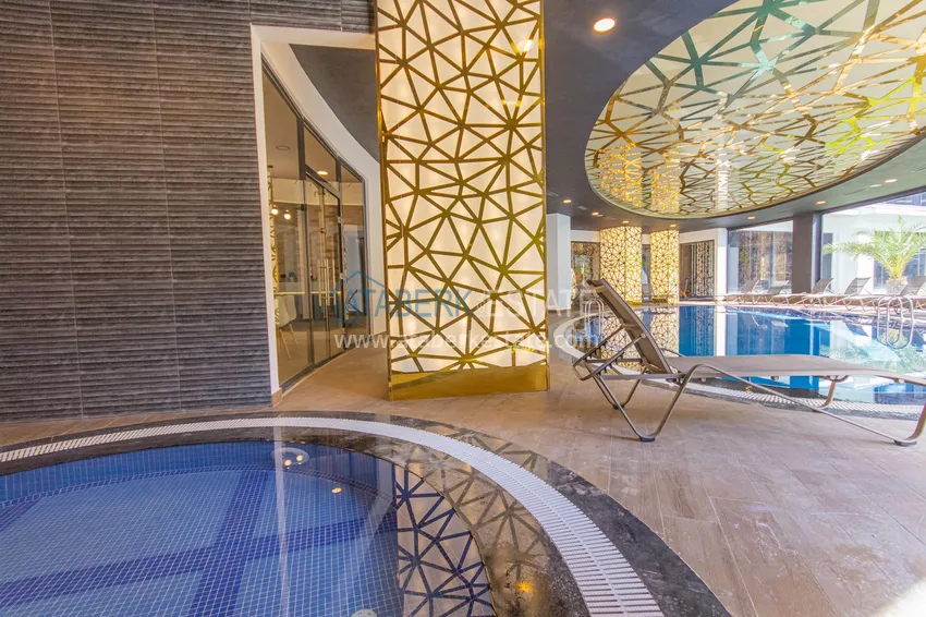 2+1 apartment with designer furniture in Mahmutlar - resort complex, 550 m from the sea 48 