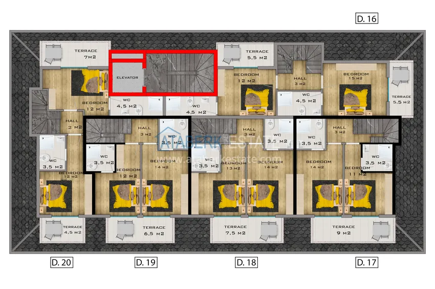 Buy cheap 2+1 duplex in Mahmutlar - furnished and with sea view  2 