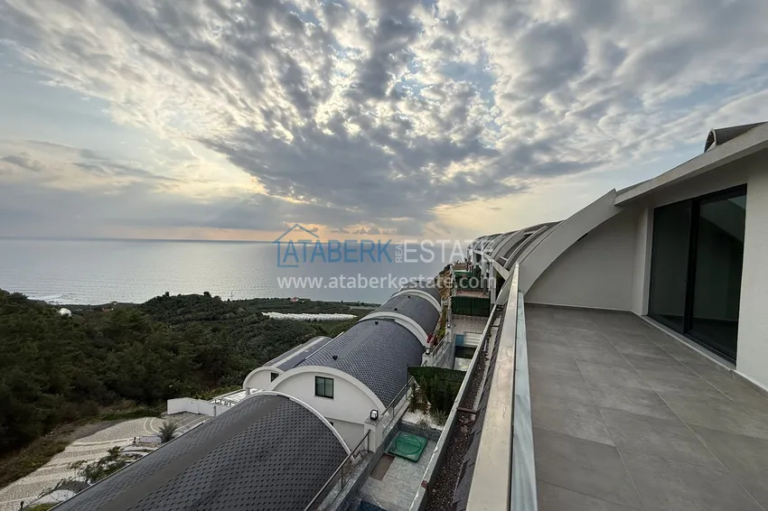 Purchase 4+1 triplex villa in Kargicak - private cottage complex 35 