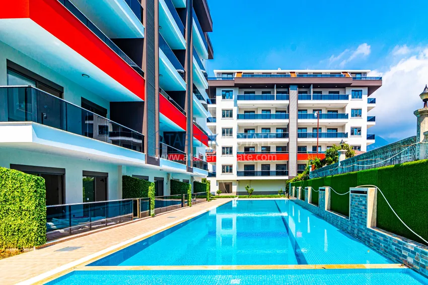 Apartment 1+1 75 m2 furnished in Alanya Kestel district - premium complex by the sea 3 