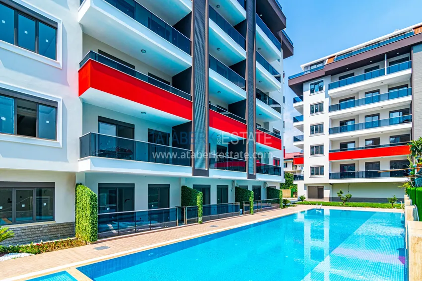 Apartment 1+1 75 m2 furnished in Alanya Kestel district - premium complex by the sea 4 