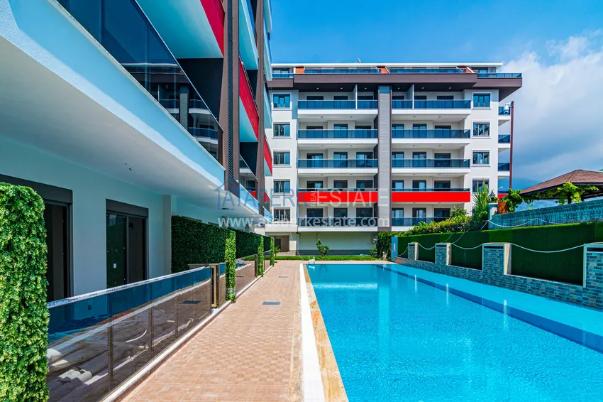 Apartment 1+1 75 m2 furnished in Alanya Kestel district - premium complex by the sea 5 