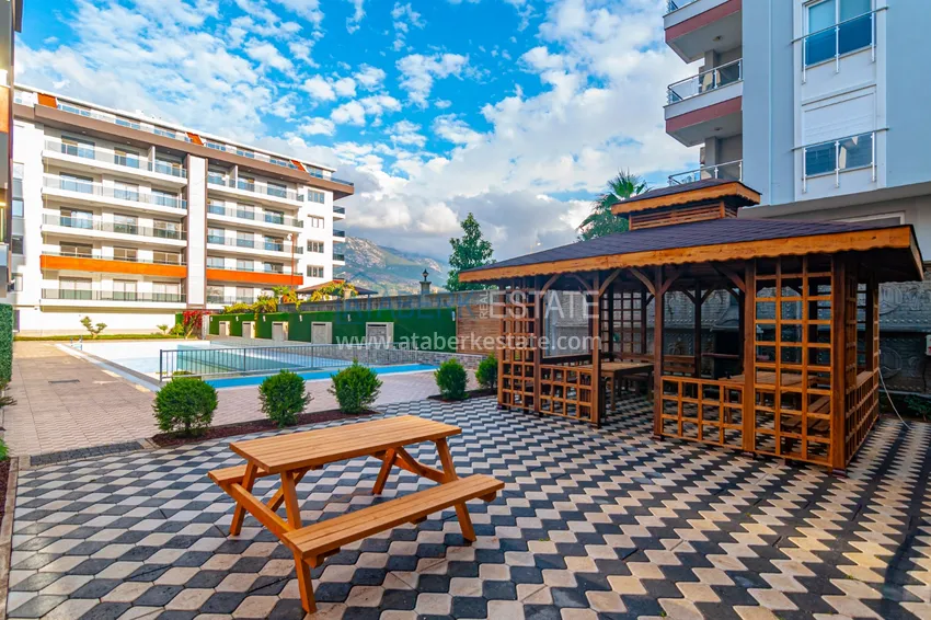 Apartment 1+1 75 m2 furnished in Alanya Kestel district - premium complex by the sea 6 