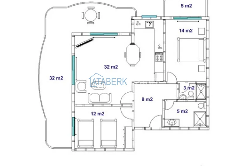 Buy cheap Furnished three bedroom apartment in Mahmutlar, Alanya - 400 meters to the sea 1 