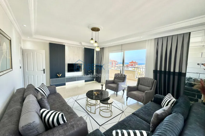 Purchase 2+1 apartment with sea view and separate kitchen - 200 meters from the sea, Mahmutlar district 4 